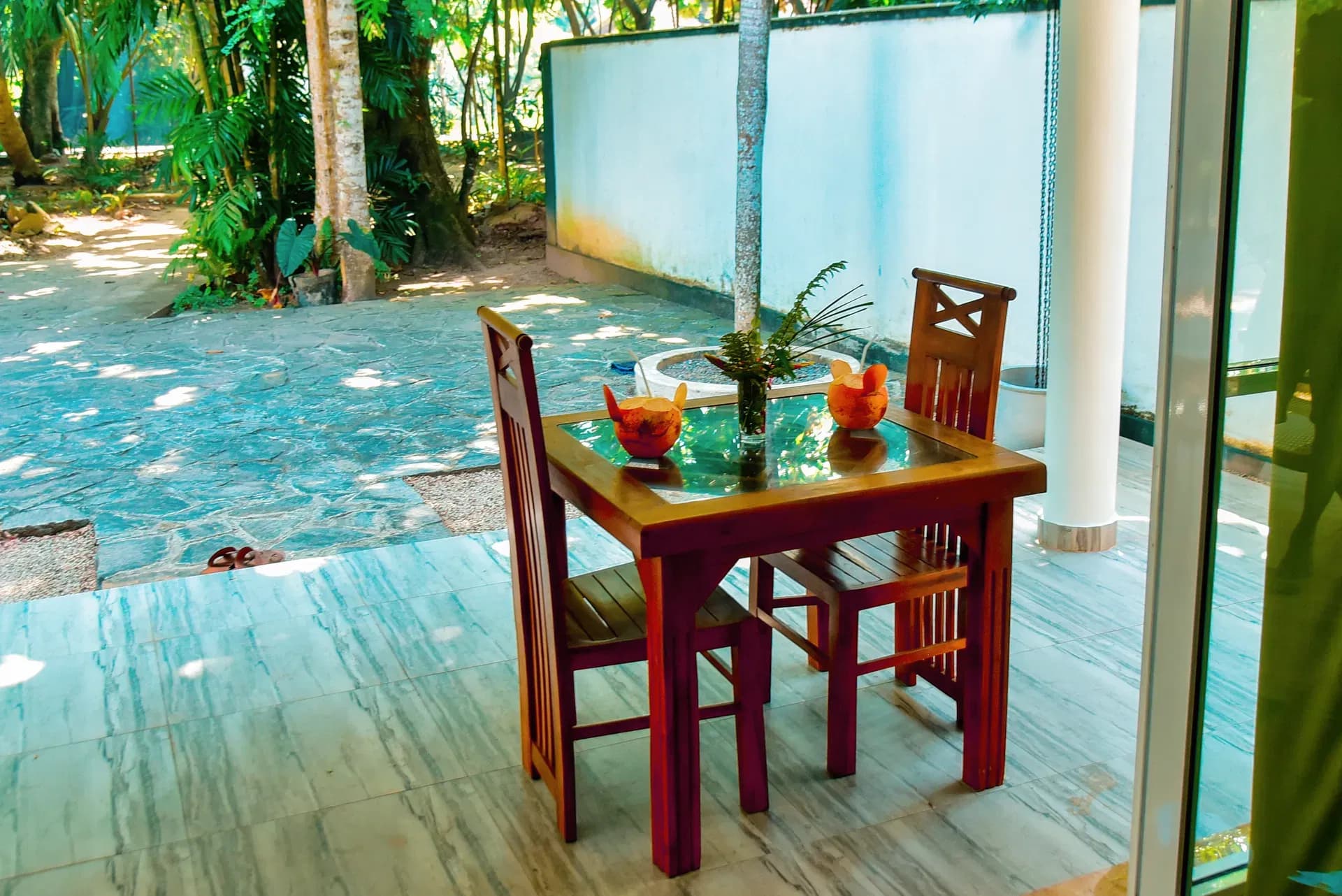 Elegant bedroom with vaulted ceiling